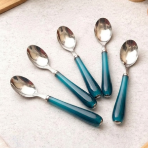 Dessert Spoon with Resin Handles | Premium Handmade Spoon