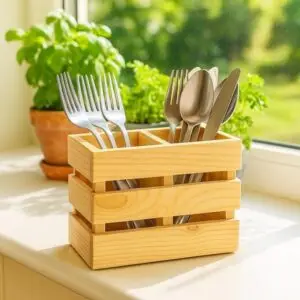 Wooden Cutlery Holder